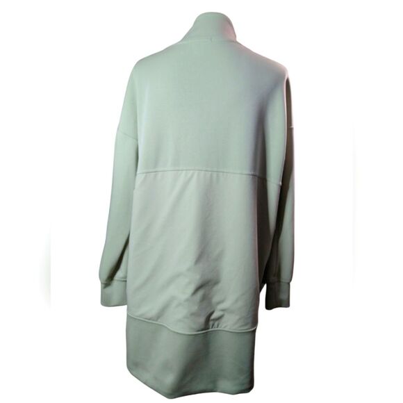 FLX Mint Green Open Front Quilted Knit Long Athleisure Cardigan - Size Medium - Picture 5 of 10